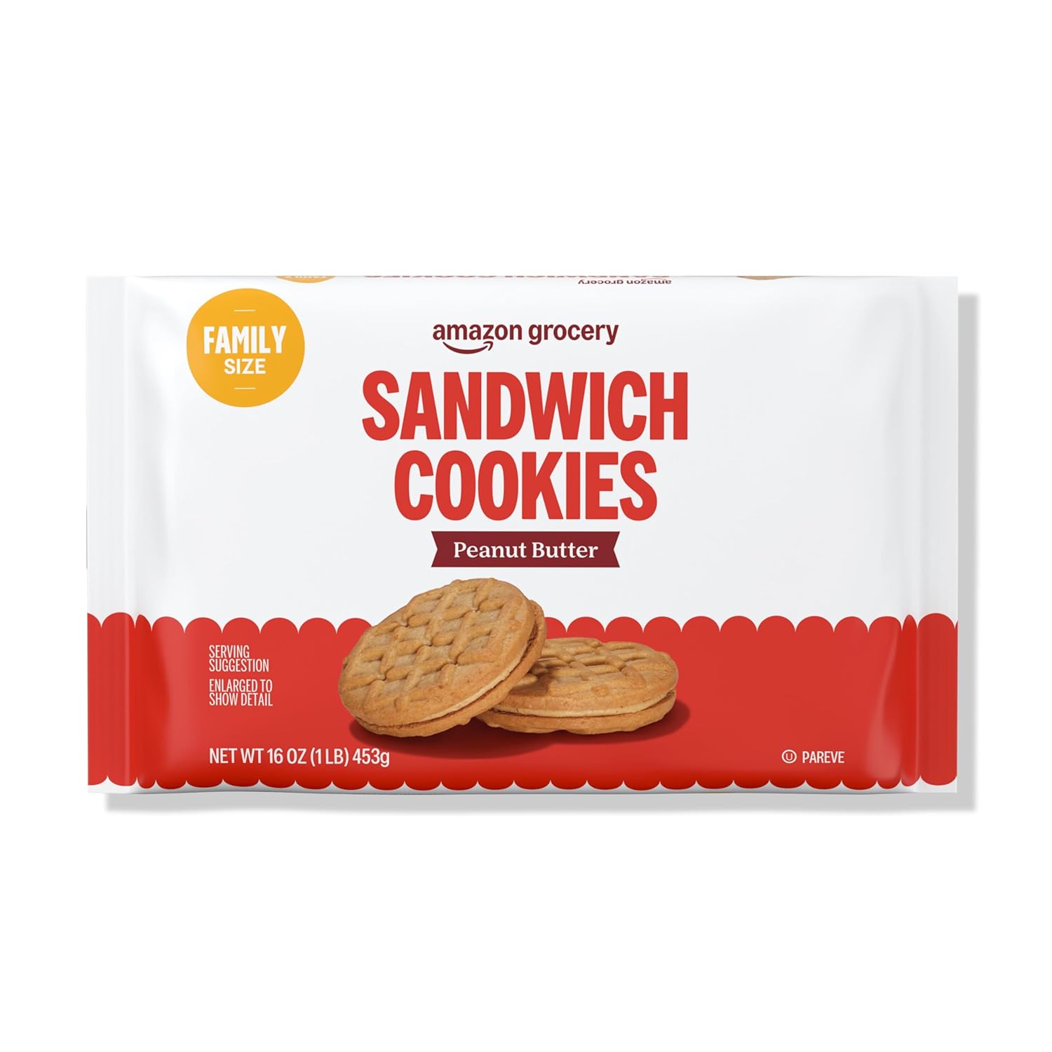 Amazon Grocery, Peanut Butter Sandwich Cookies, 1 Lb (Previously Happy Belly, Packaging May Vary)