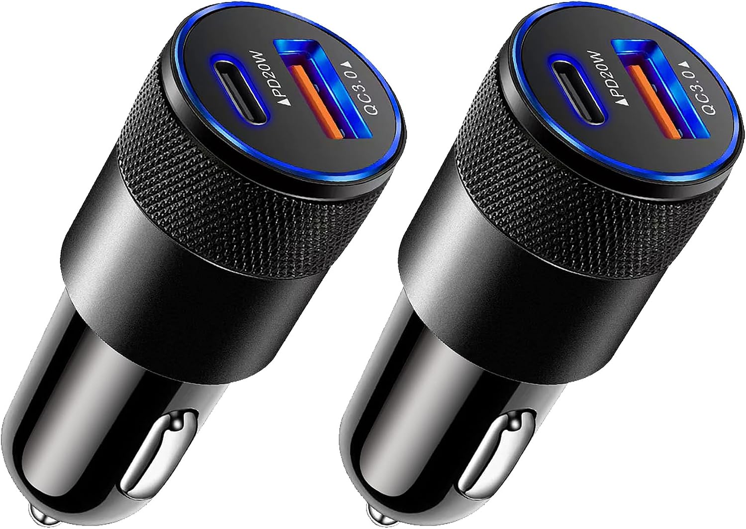 Car Charger 38W USB Type C PD Android Cellphone Charging QC 3.0 Automobile Adapter Fast Charging All Vehicle Cigarette Lighter Outlet Port Plug
