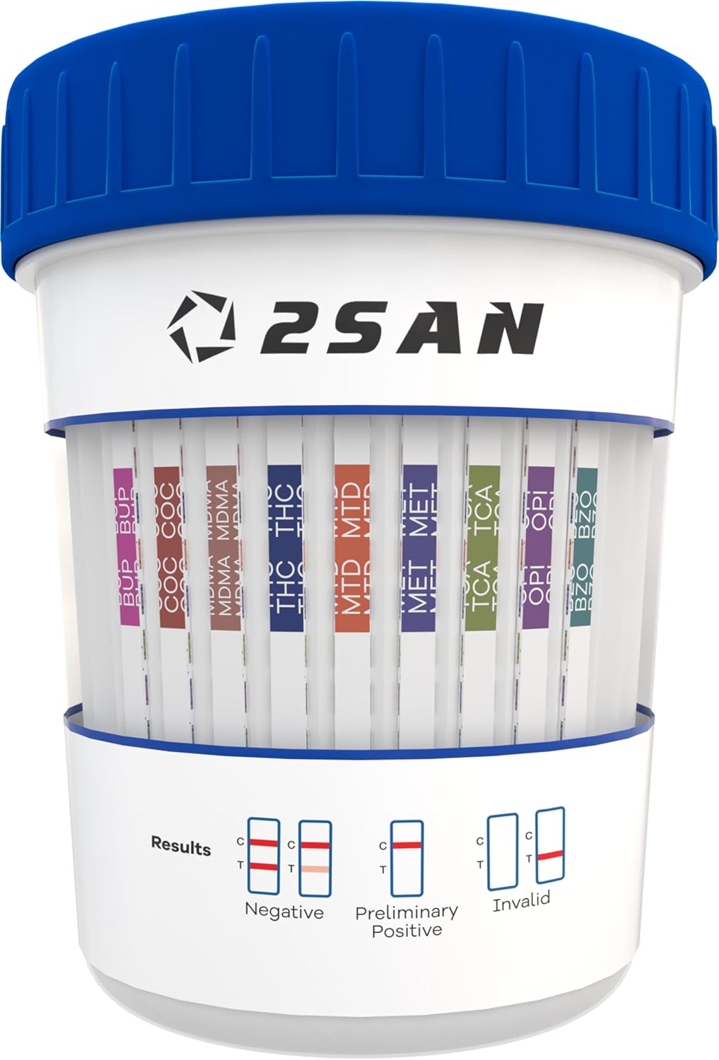 2San 14-Panel Drug Test Cup – Urine Drug Test for THC, Meth & More