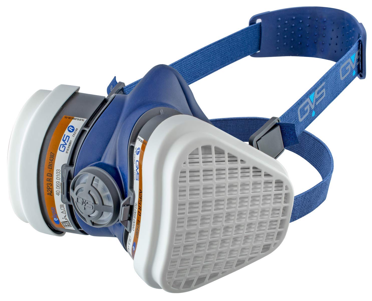 GVS SPR496 Elipse Mask with A2P3 Filters for Organic Gases and Vapours until 5000 ppm and Dust, M/L