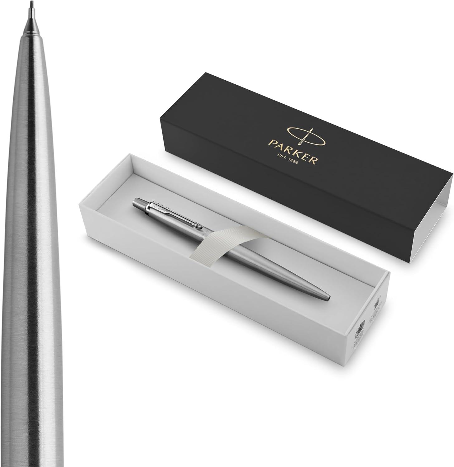 Parker Jotter Mechanical Pencil | Stainless Steel with Chrome Trim | 0.5mm | HB #2 Lead | Gift Box