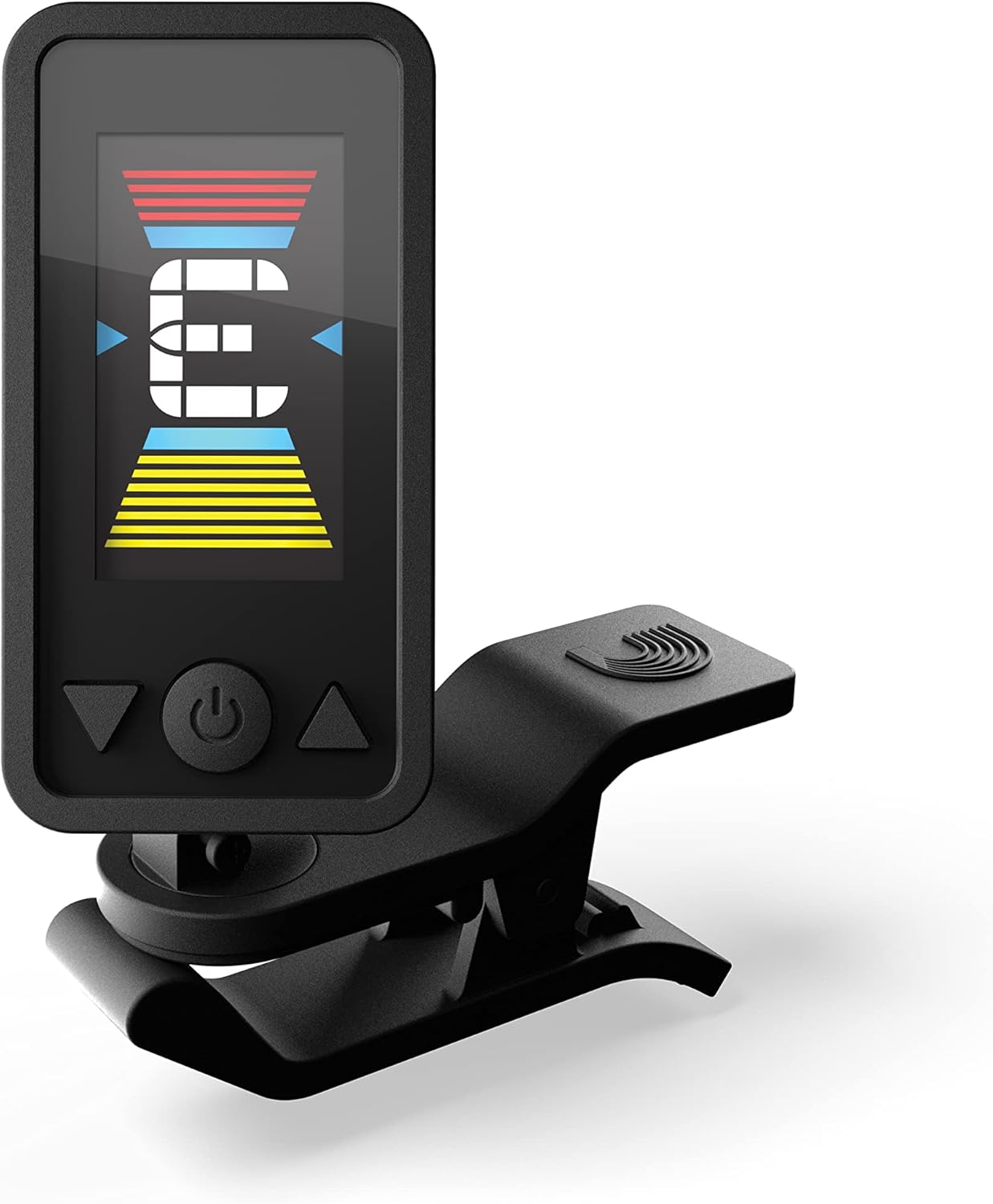 D'Addario Guitar Tuner - Eclipse Headstock Tuner - Clip On Tuner for Guitar - Great for Acoustic Guitars & Electric Guitars - Quick & Accurate Tuning - Black