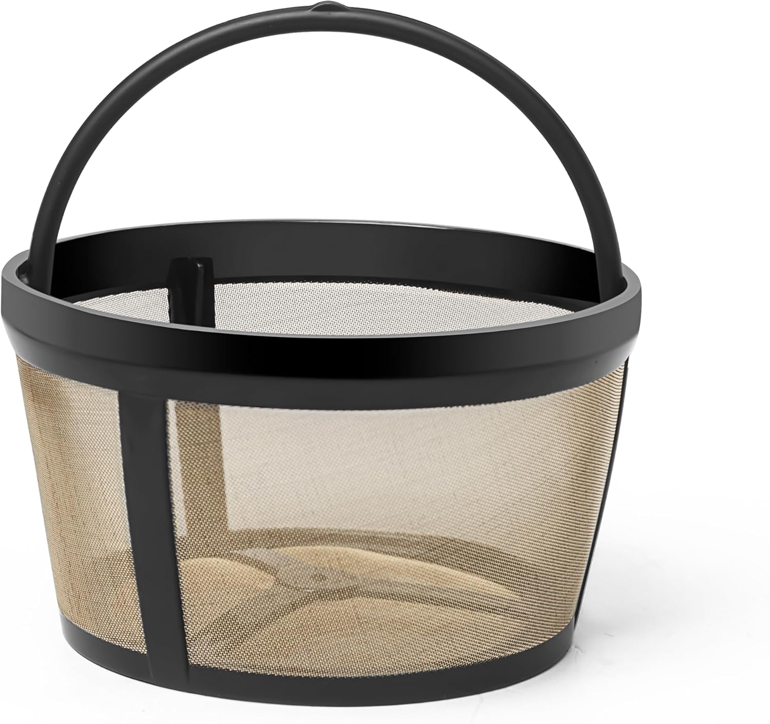 4 Cup Reusable Filter Basket With Mesh Bottom Fits MrCoffee Coffee Maker and Brewer - Permanent Filter Replacement for Mr Coffee Gold Basket-Style Filters 1-Pack