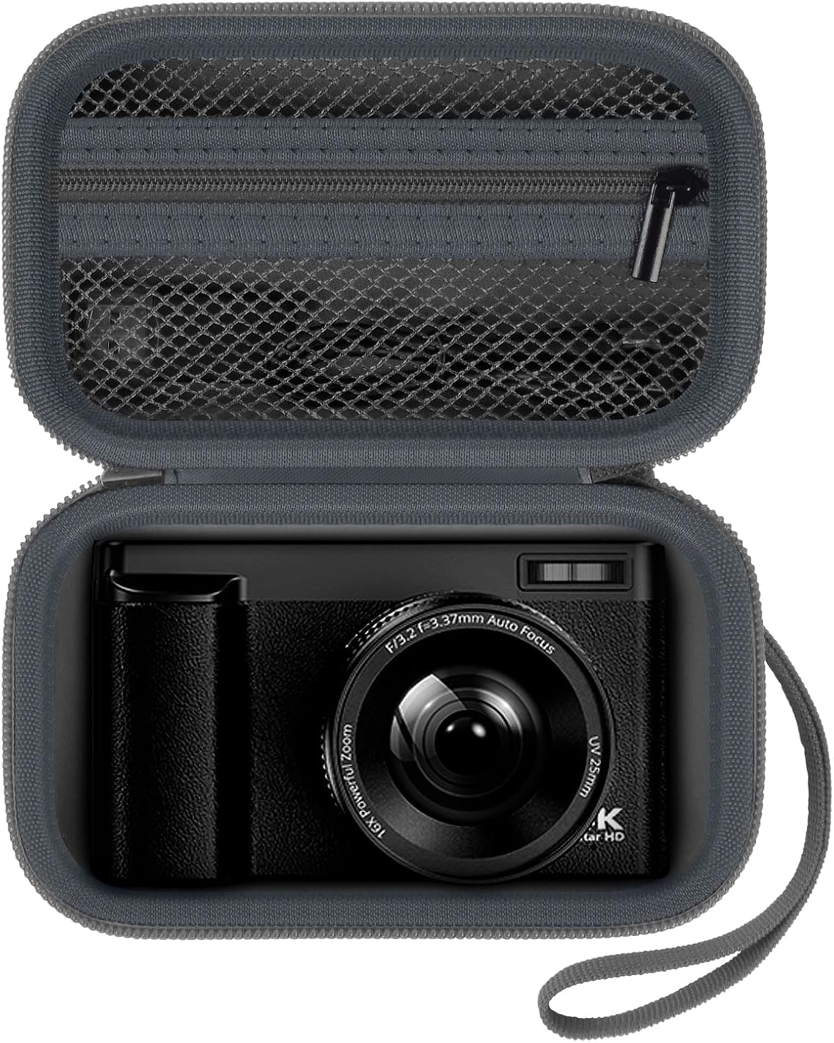 Digital Camera Case Compatible with TEBNGIHNM for Duluvulu for Oiadek for zheozeig for Zostuic for Toiauaha 4K Vlogging Camera. Storage Holder Bag for Canon PowerShot Camera (Box Only) - Grey