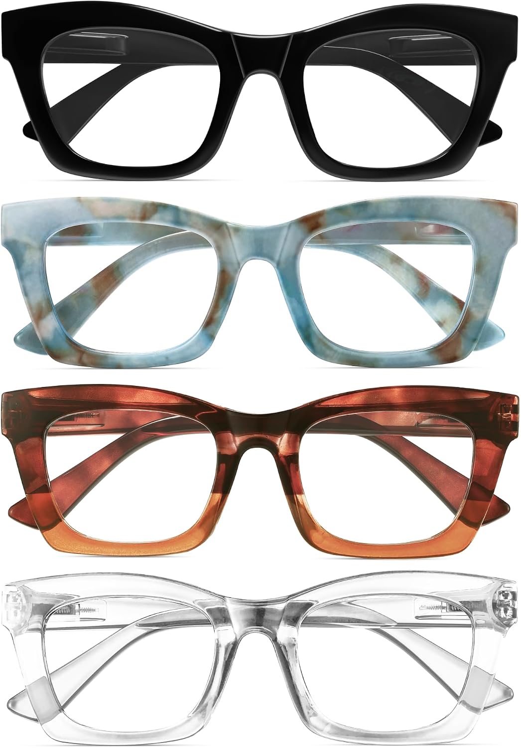 CCVOO Oprah Style Reading Glasses for Women, Eyeglasses, Blue Light Readers for Women, Computer Eye Glasses, Cheaters