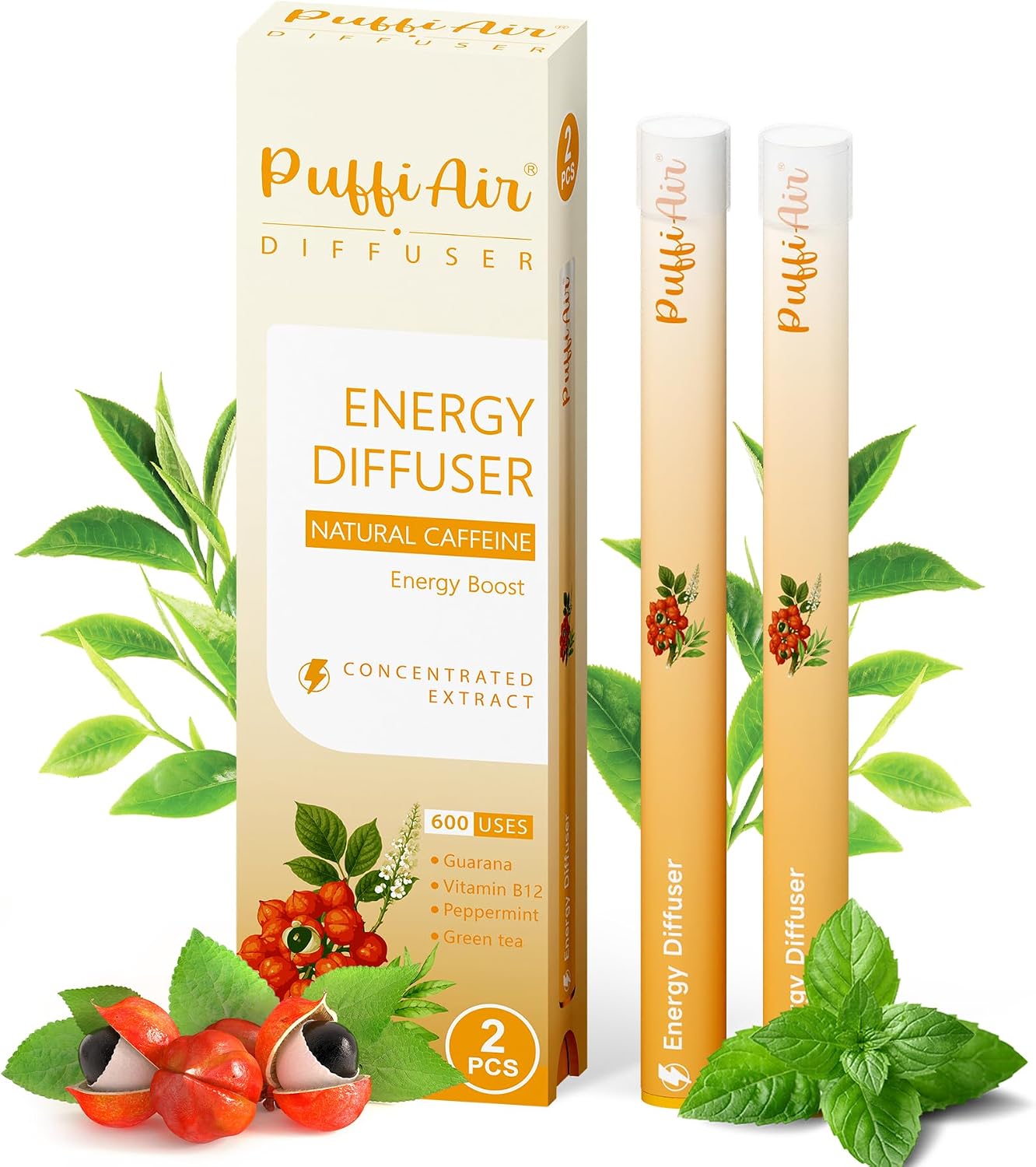 Puffiair Herbal Diffuser Pen, Nicotine Free Energy Boost
