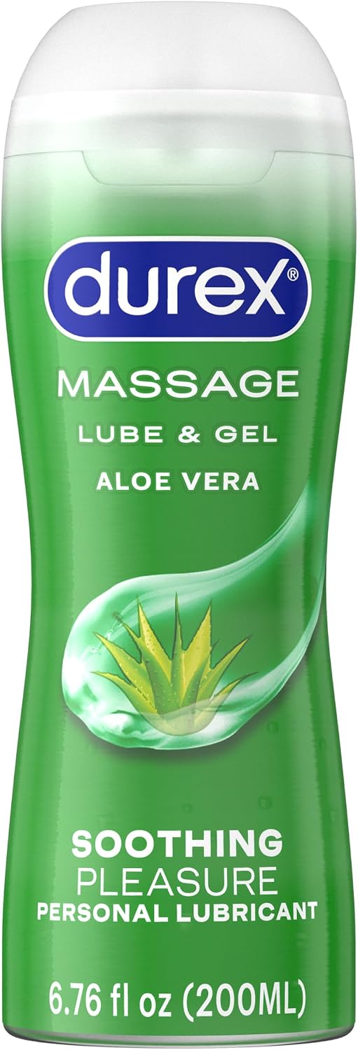 Durex Water Based Lube for Sex, Touch & Play Personal Lubricant with Aloe Vera, Anal Lube & Sex Lube for Women & Men, Personal Lube for Anal, Lubricant & Toy Lube, 6.76 fl oz
