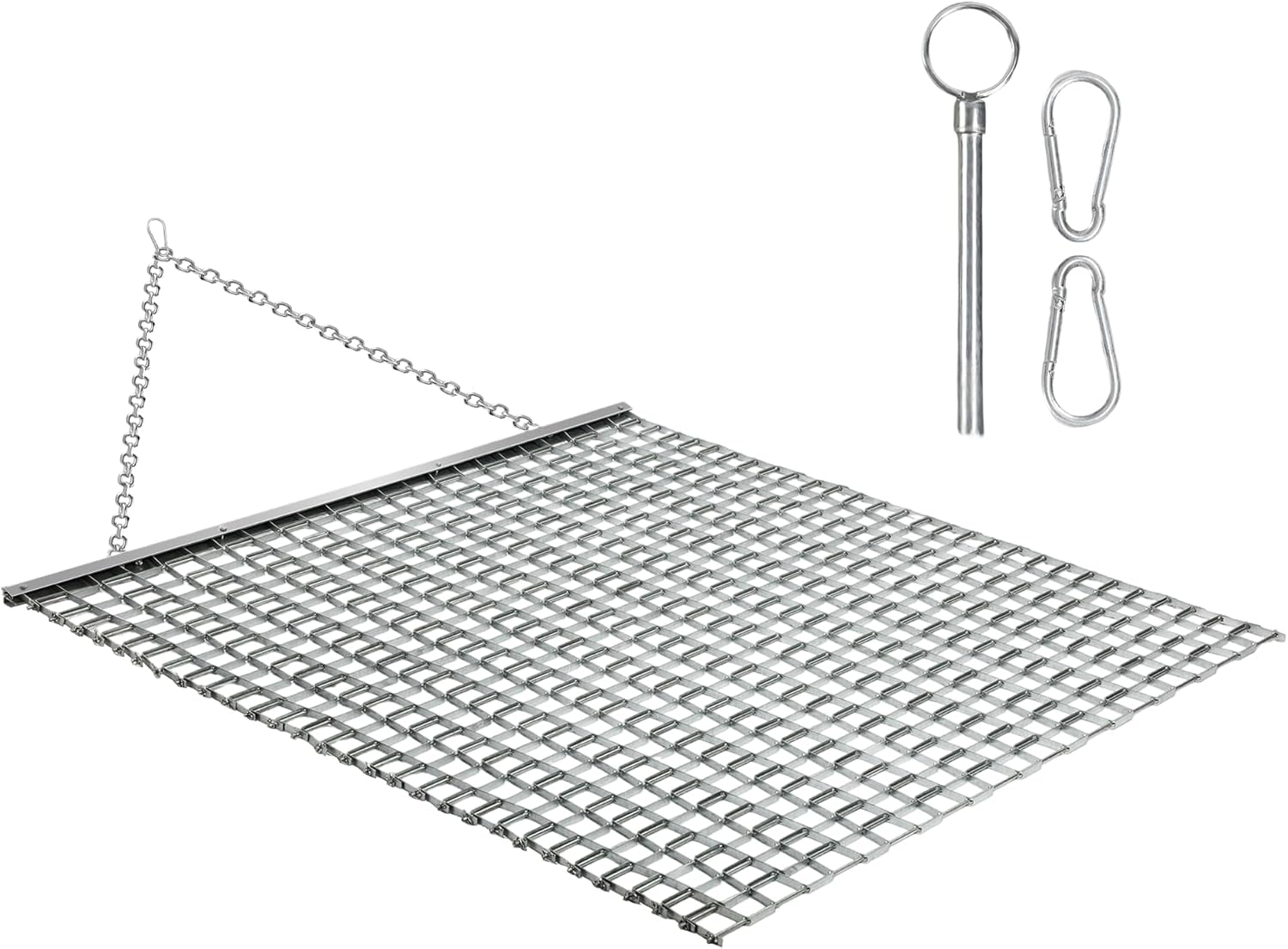 Rengue ATV/UTV 4 x 4 Feet Baseball Field Drag, Lawn Leveling Steel Mesh Heavy Duty Surface Leveling Mat for Manual or Vehicle Driveway Farm Garden Football Field