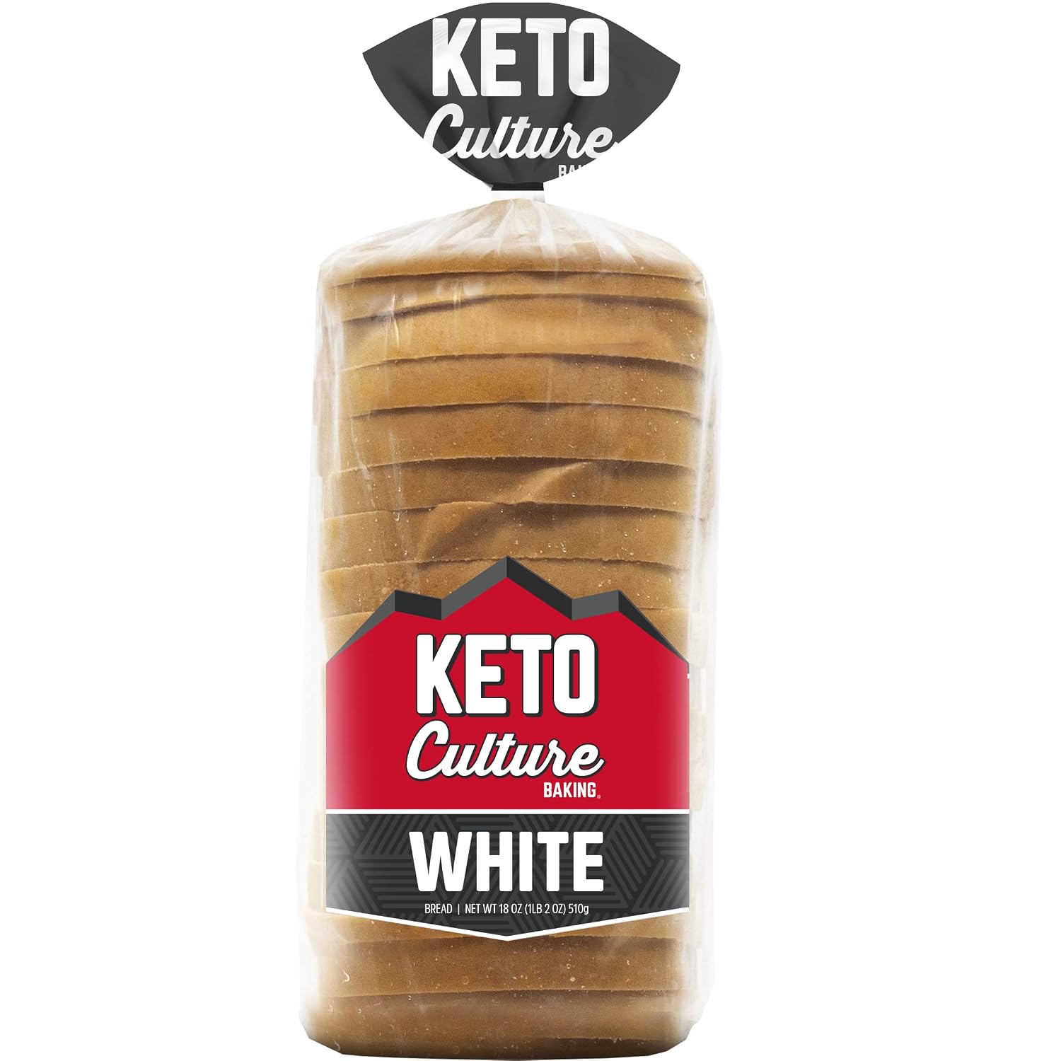 White Keto Bread - Zero NET Carbs - Keto Diet Approved - 2 Loaf Pack (2 x 18oz) by Keto Culture Bakery, 18 oz