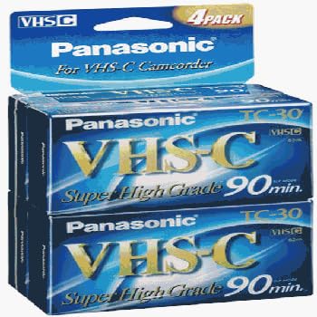 Super High-Grade VHS-c Videocassette 4 Pack