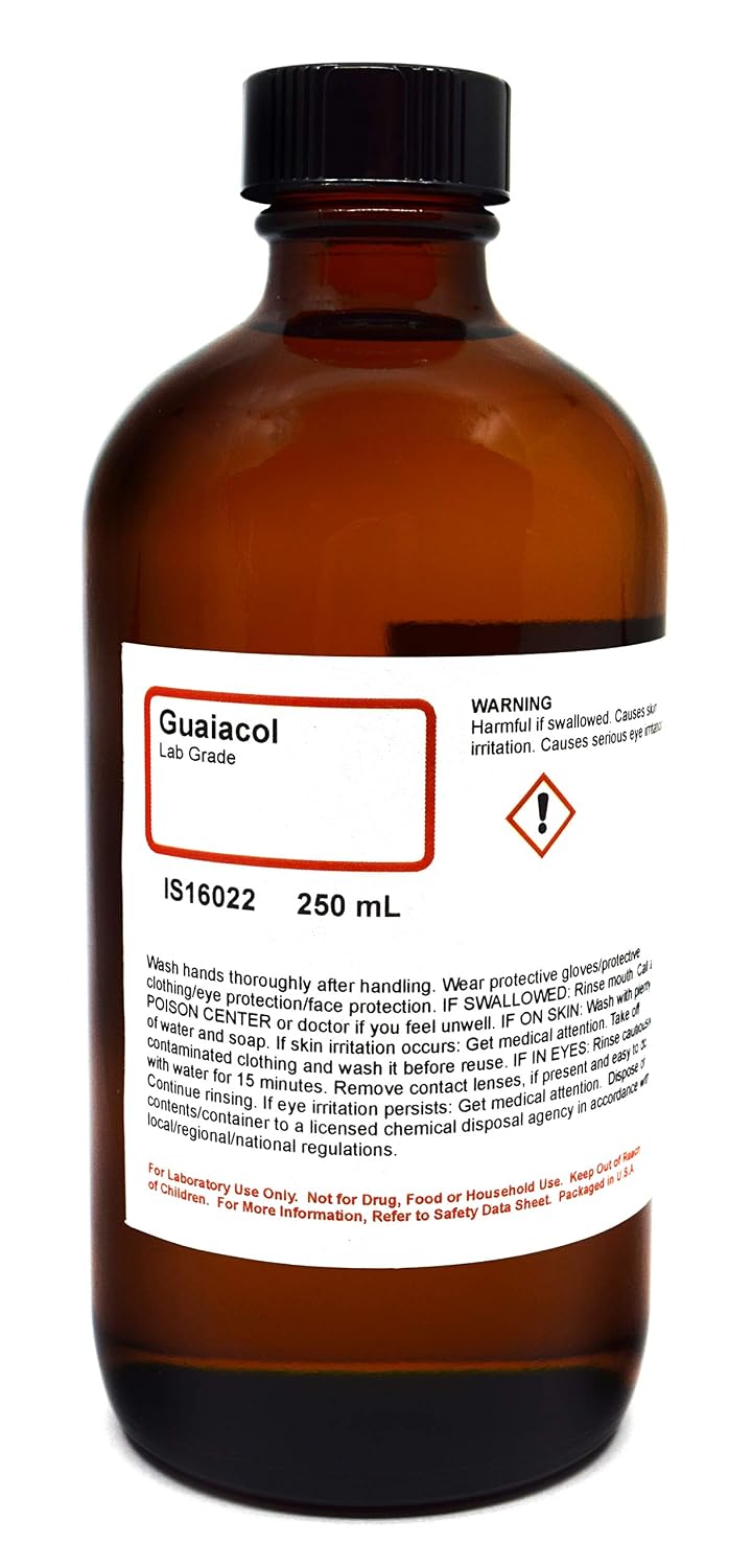 ALDON Innovating Science Guaiacol, 250mL - Laboratory-Grade - Appearance: Solid ≤ 82.4°F/Liquid ≤ 89.6°F - The Curated Chemical Collection