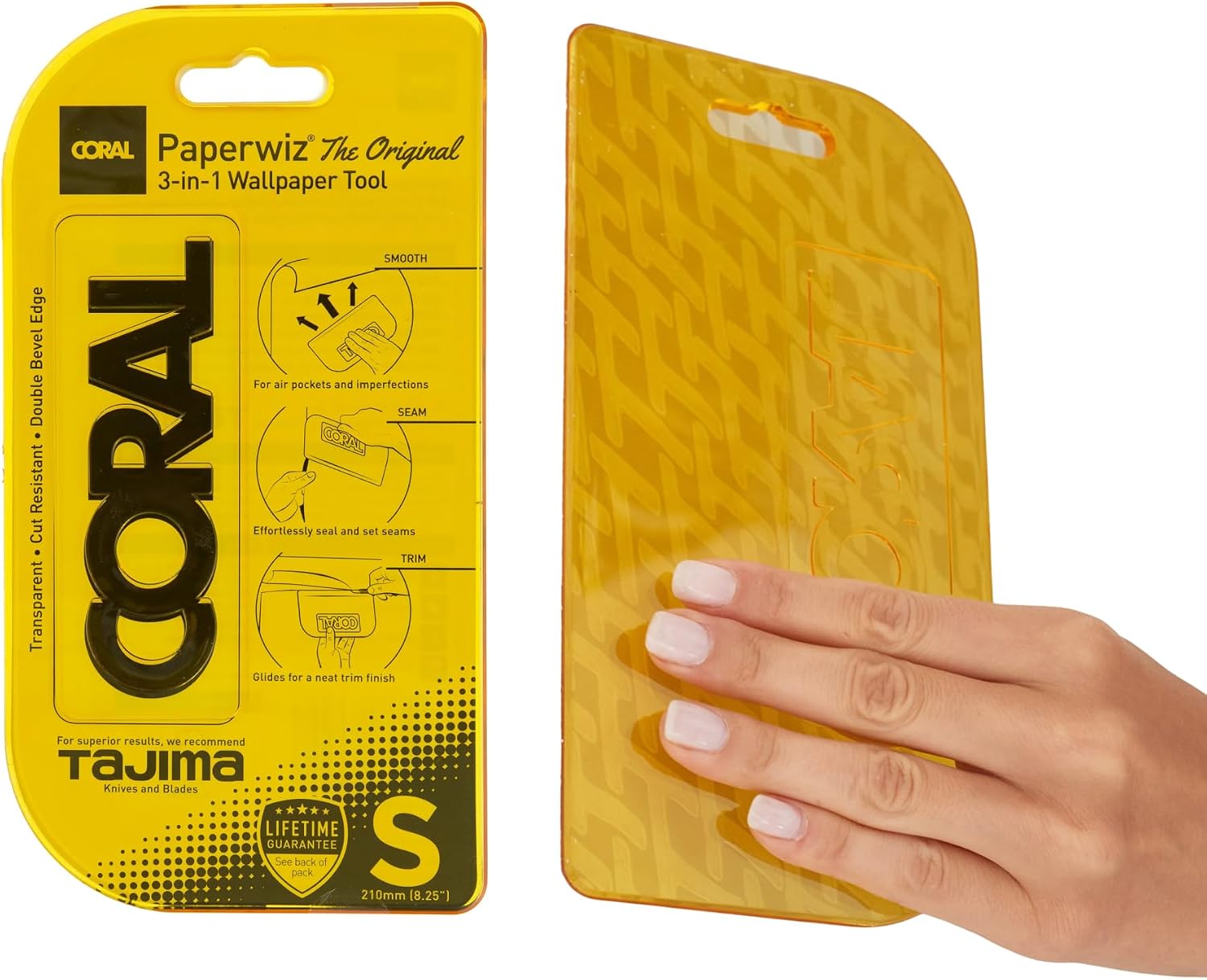 CORAL 69500 Paperwiz 3-in-1 Wallpaper Tool, The Original, Yellow