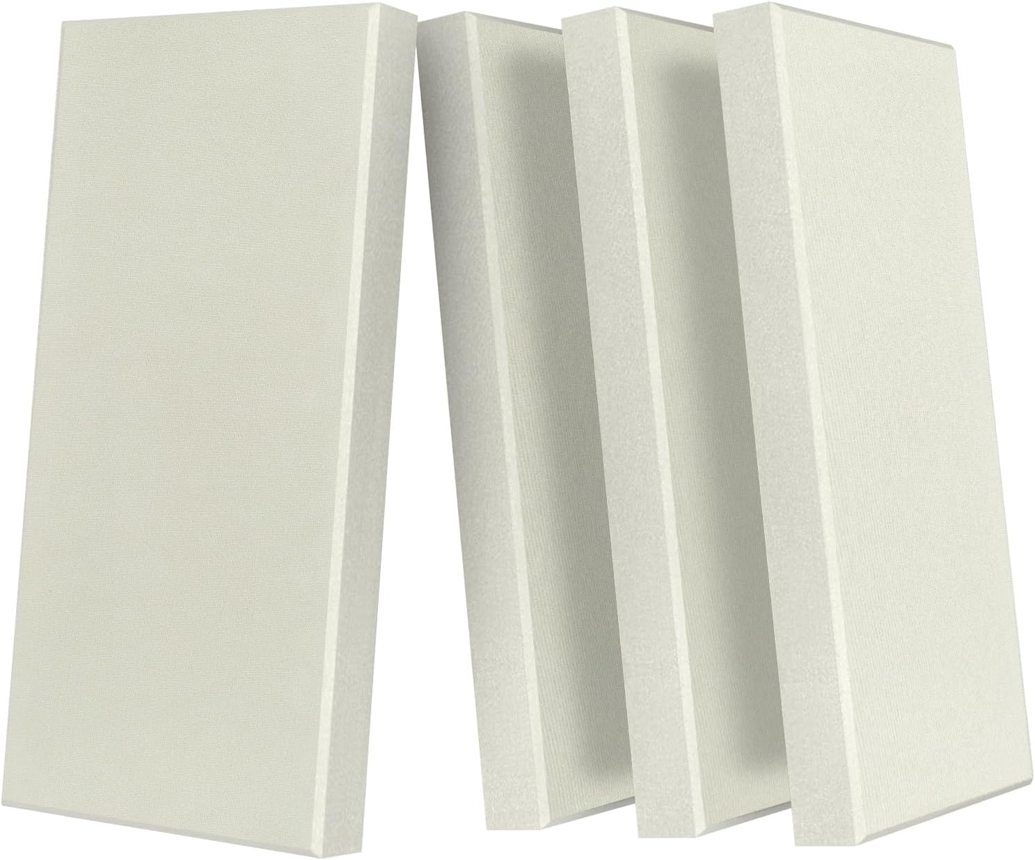 4 Pack Acoustic Panels 23.6"x11.8" Soundproof Fiberglass Panels, Off White