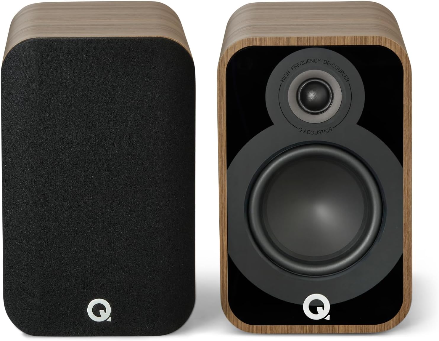Q Acoustics 5020 Bookshelf Speakers Pair Holme Oak - 5" Mid/Bass Driver, 1" Tweeter - Stereo System for Home Theater Entertainment Center, Surround Sound System for TV/Record Player