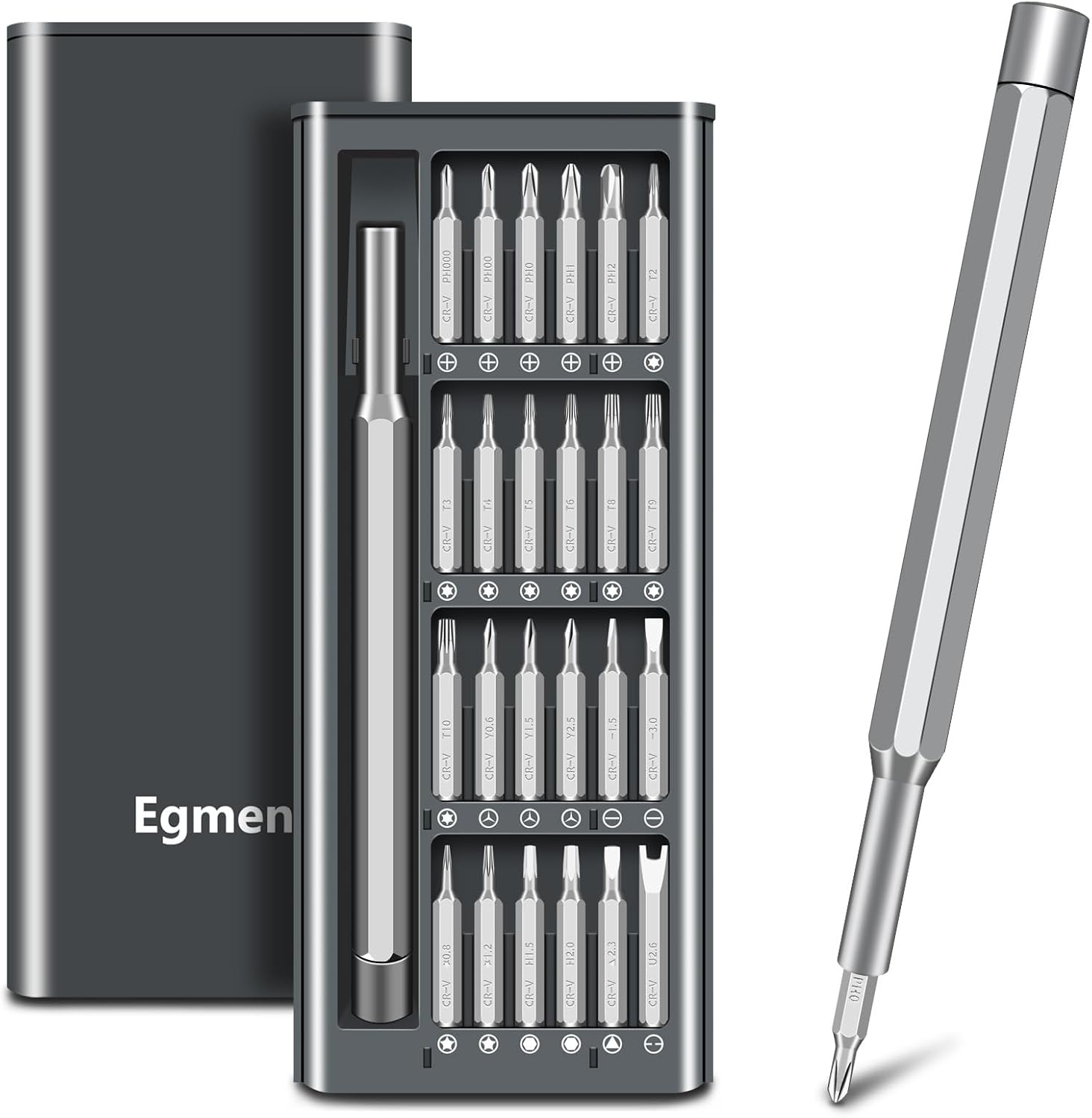 Precision Screwdriver Set, 25 in 1 Mini Magnetic Small Screwdriver Set Case for PC, Eyeglasses, Computer, Electronic, Watch Repair Kit with Phillips and Star Tiny Screw Driver