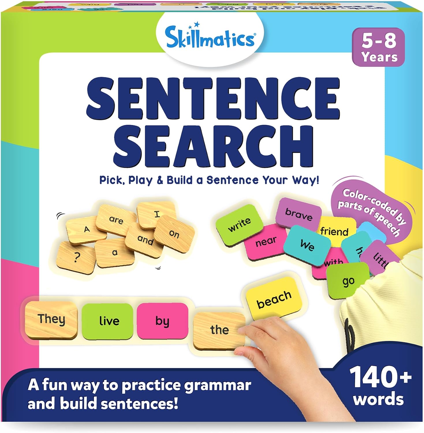 Skillmatics Sentence Search – Educational Board Game, Learning Toy for Kids