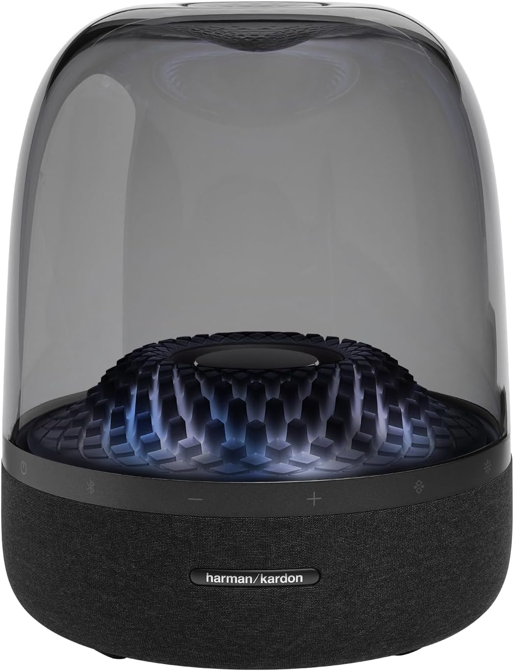 Harman Kardon Aura Portable Bluetooth Speaker with 360-Degree Audio and Ambient Light, Black