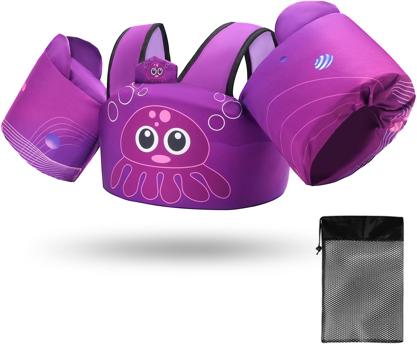 Elejolie Toddler Swim Vest for Child Learn Swiming Training,Infant Safety Swimmies Aid Jacket for Kids 2 3 4 5 6 Years Old,Arm Water Wings for Baby 22-66lbs