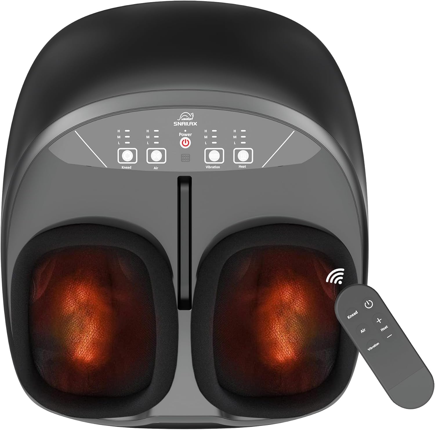 Snailax Shiatsu Foot Massager with Heat Kneading Vibration, Electric Foot Massager Machine with Remote Control, Foot Warmer, Gifts for Mon Woman Dad Man, Size 12