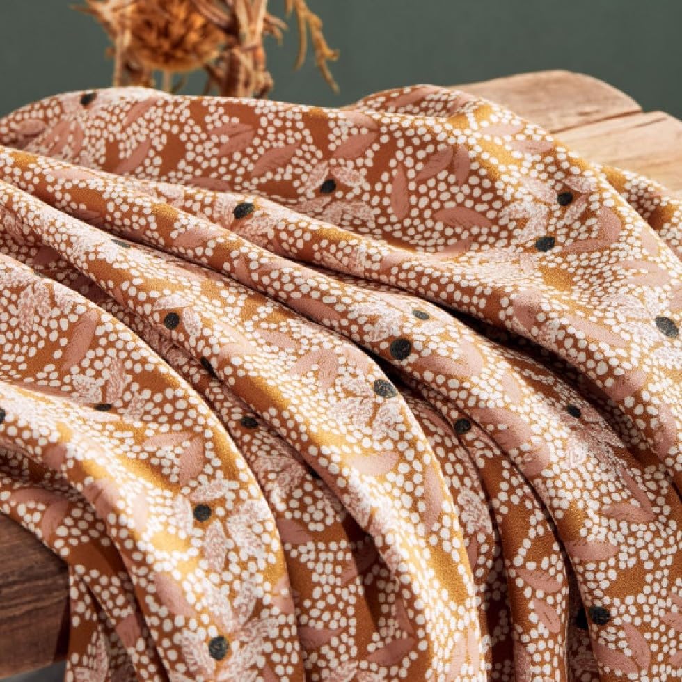 Atelier Brunette Lucie Viscose Crepe Fabric Ochre - per metre