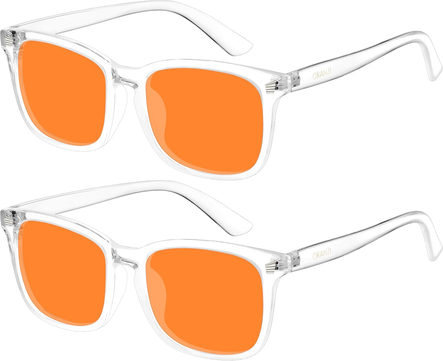 98.6% Blue Light Blocking Glasses for Computer Gaming Anti Eyestrain | Anti Harmful Blue Ray for Better Sleep, Amber High-definition Lens Anti Fatigue & Eye Strain, Lightweight Comfort Frames