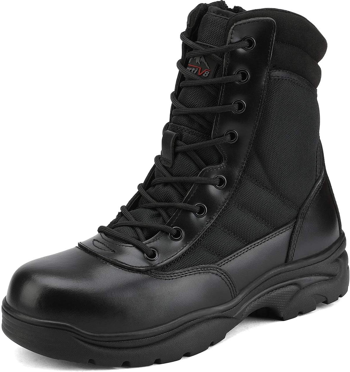 NORTIV 8 Steel Toe Boots for Men Safety Industrial & Construction Military Work Boots Slip Resistant ASTM F2413-18, TROOPER-STL