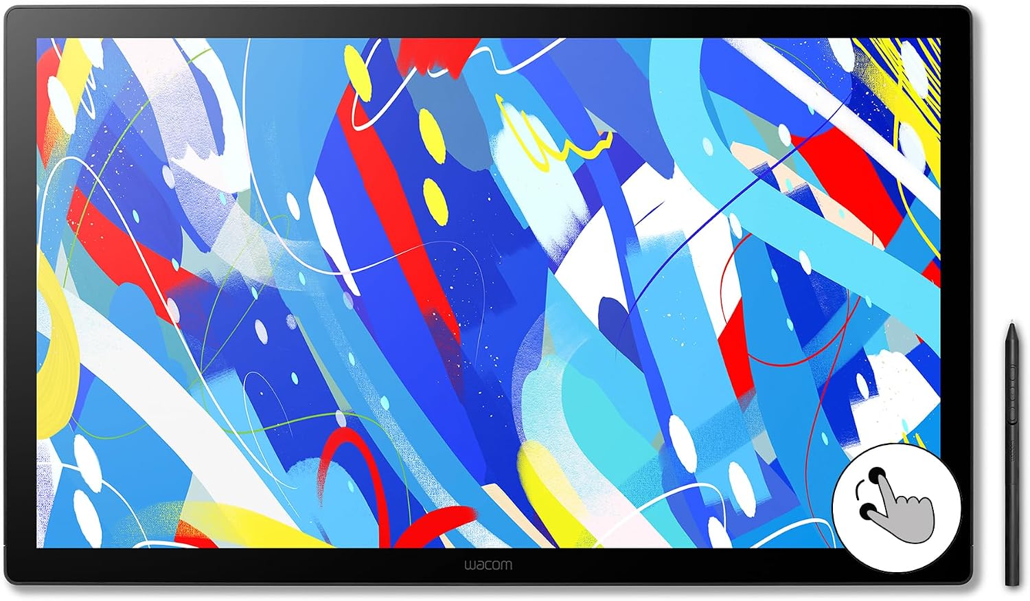 Wacom Cintiq 24 Touch, Drawing Tablet with QHD Touchscreen & Pro Pen 3 | Spacious workspace with advanced pen precision for serious artists creating illustrations, animations and digital paintings