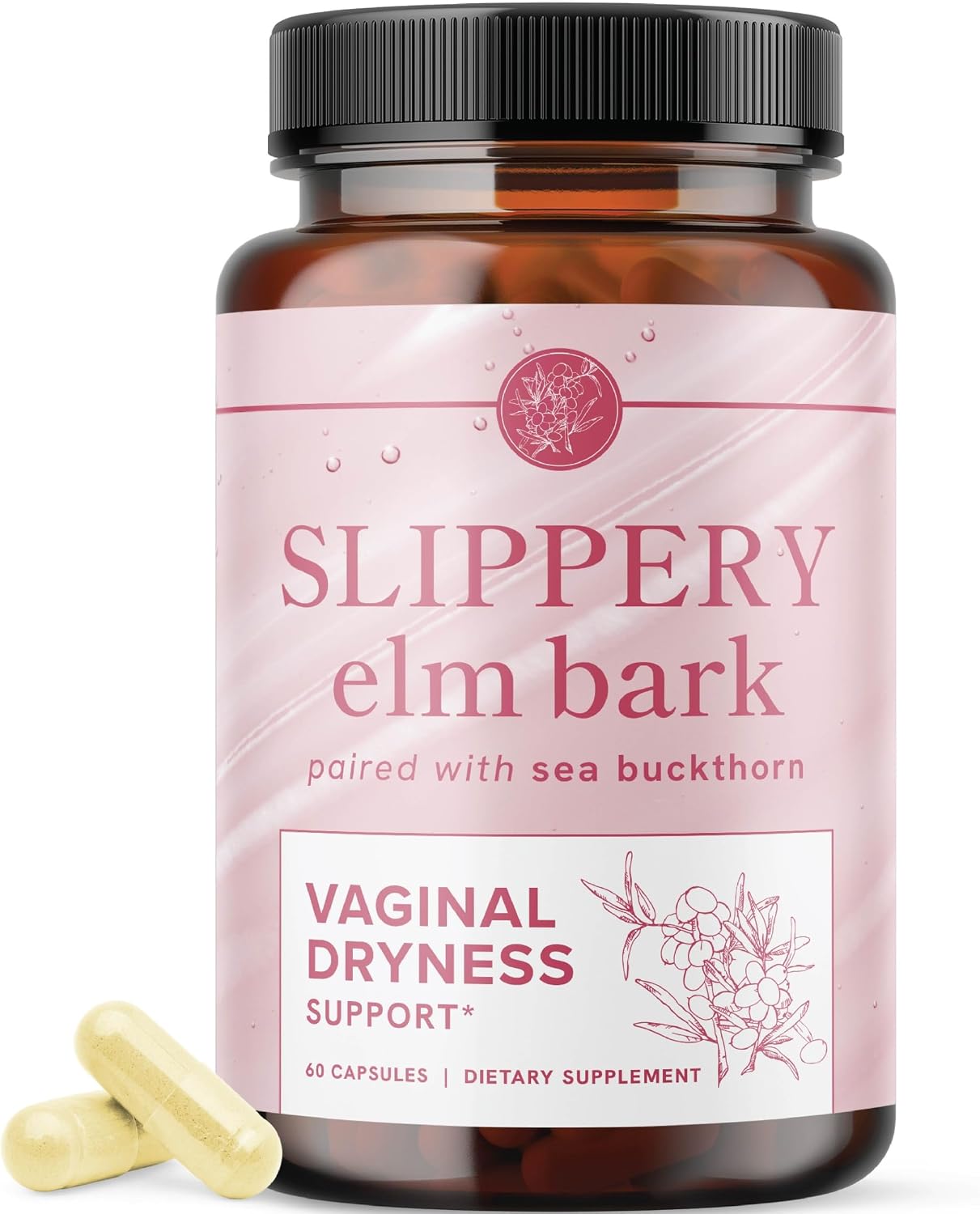 Slippery Elm for Women, Vaginal Moisture & Vaginal Dryness Support, Non-GMO