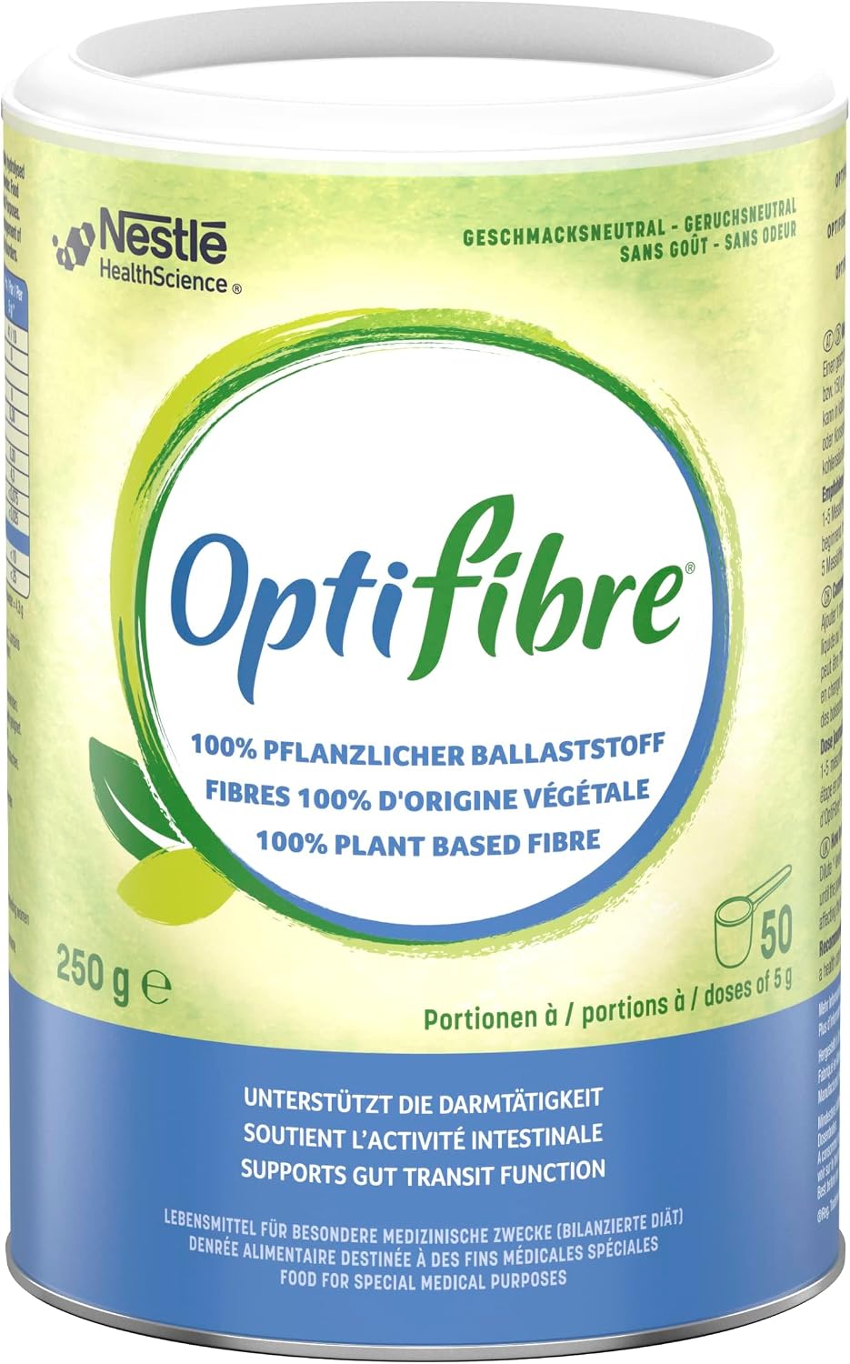 OPTIFIBRE Fibre Supplement Powder – 250g | Natural Soluble Dietary Fibre for Gut Health & Digestive Support | Neutral Flavour, Gluten-Free
