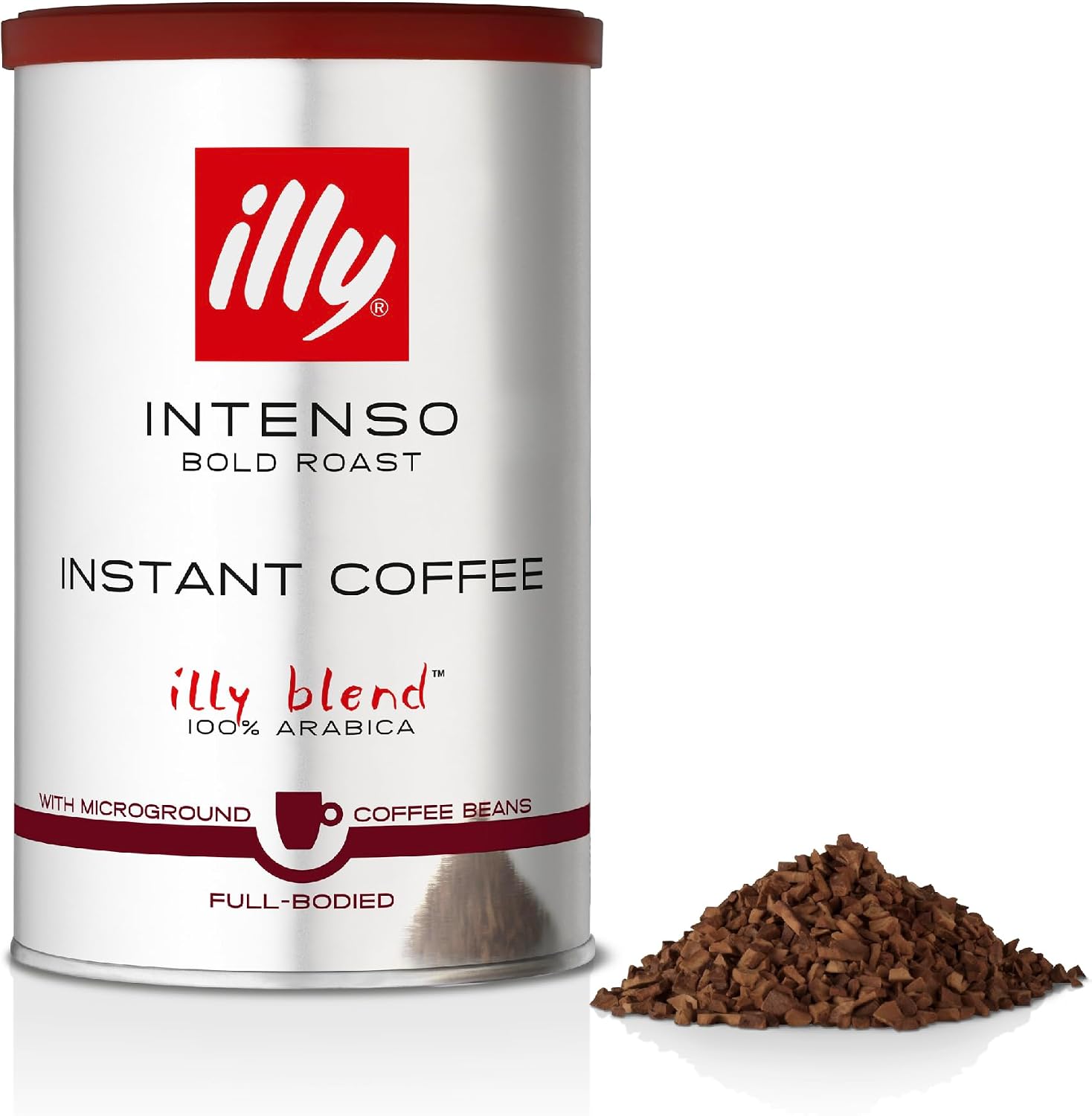 illy Instant Coffee Intenso, Dark Roast, Ideal for Americano Coffee, 6 x 95g