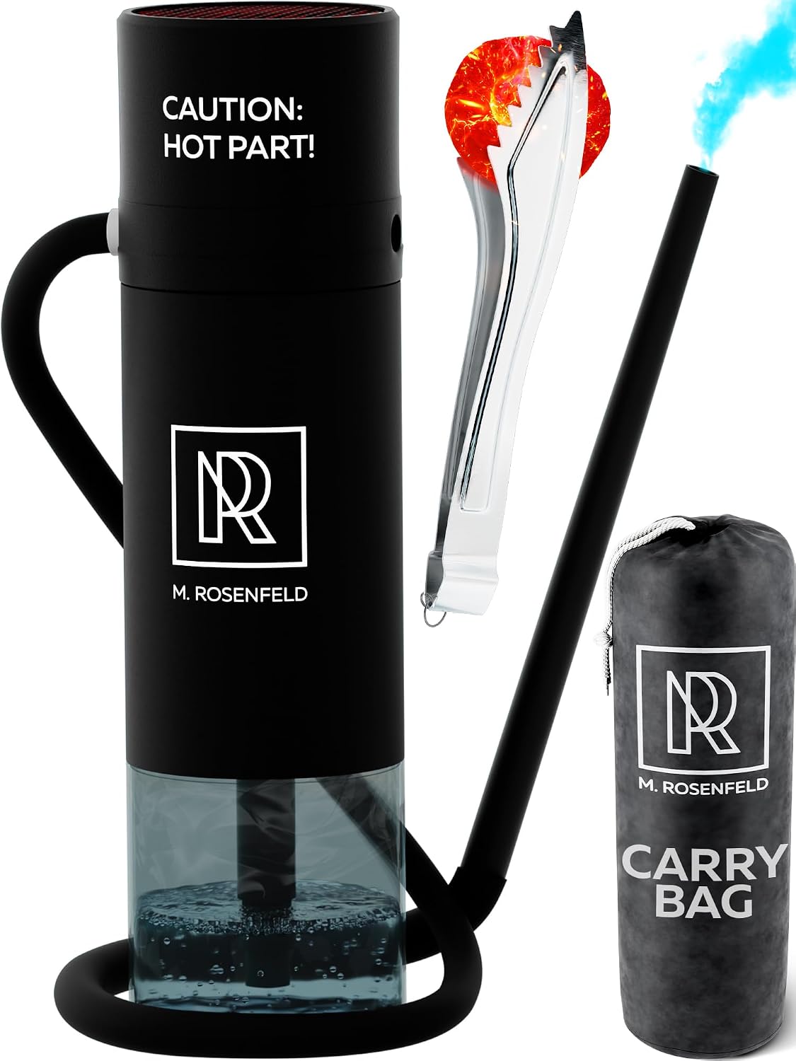 Car Hookah with Accessories, Personal Hookah Cup with Silicone Hose, Easy-to-Clean Design, Compact Black Hooka Set for Outdoor Use