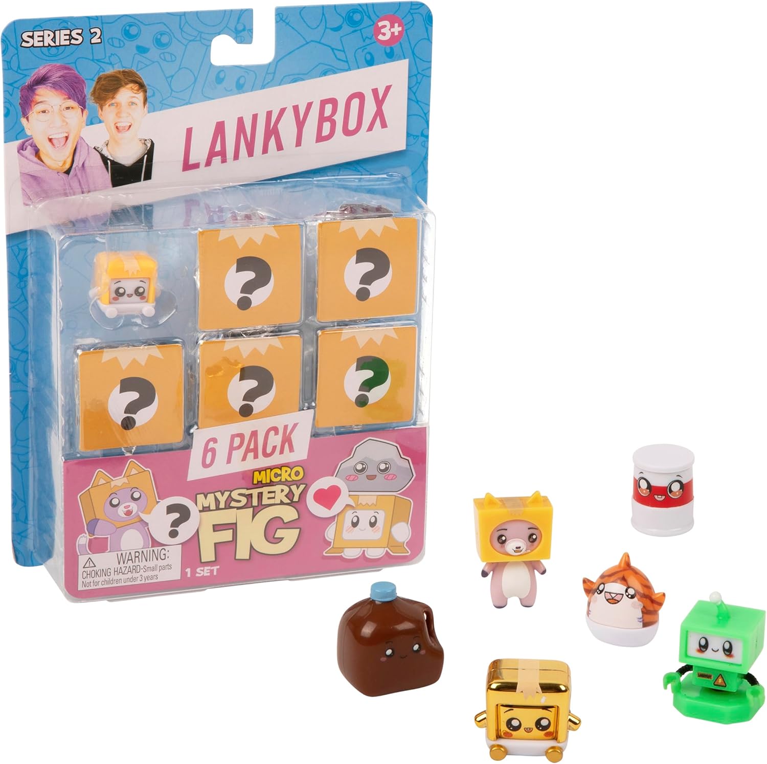 LankyBox Mystery Micro Figure 6 Pack, Series 2, Collectible Mini Figures, Ultra-Rare Editions, Officially Licensed Merch- Styles May Vary