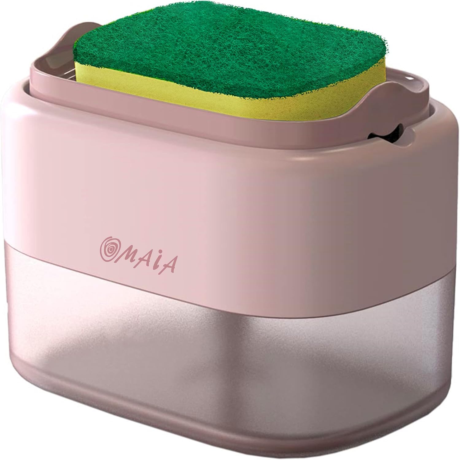 OMAIA Dish Soap Dispenser for Sink - Pink Kitchen Gadget 2023 - Liquid Dispenser with Sponge Holder