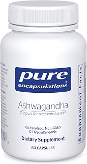 Pure Encapsulations Ashwagandha - 500 mg Ashwagandha Extract - Metabolism & Stress Support - Immune Support - GMO Free & Vegan - 60 Capsules