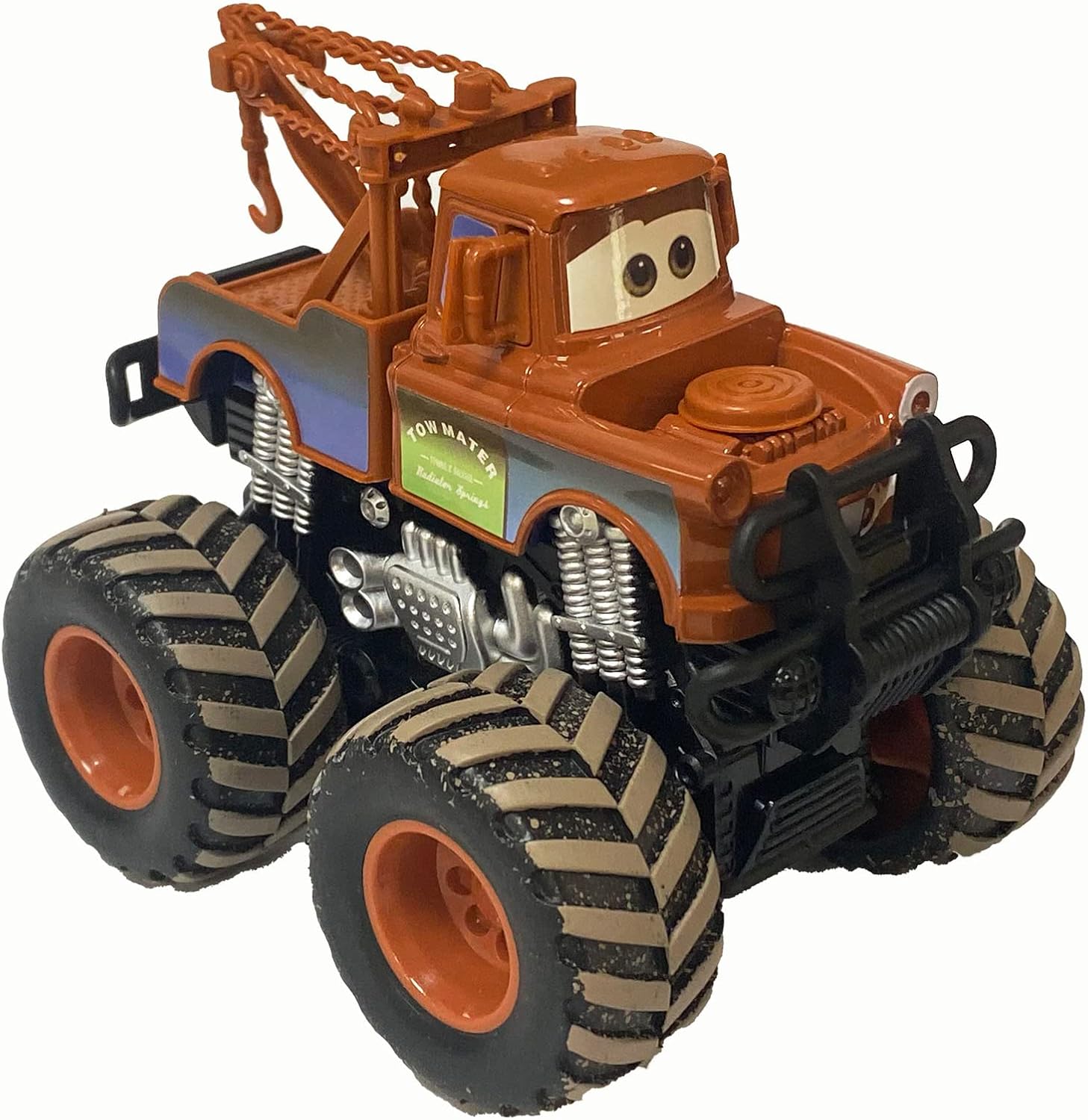 12 Styles Movie Cars 3 Black Storm Jackson Lightning McQueen Curz Mater Giant Wheels Cars 1：55 Diecast Vehicles Toys Set Children Car Toy (Mater)