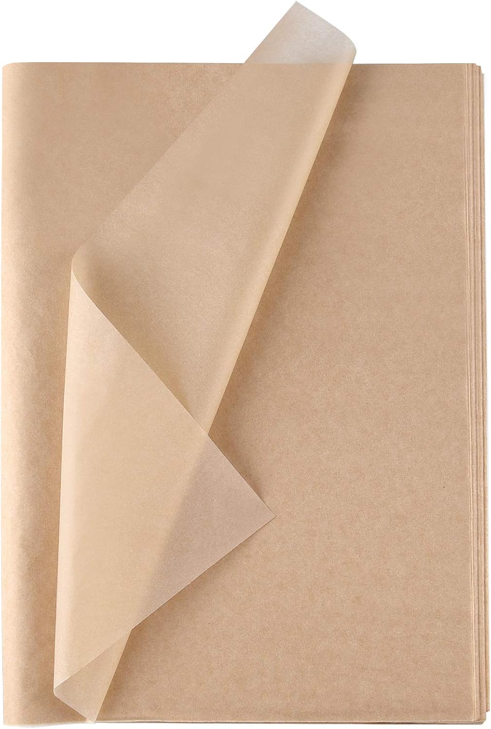 CHRORINE 60 Sheets Kraft Tissue Paper Bulk Brown Wrapping Paper Art Paper Crafts for DIY Project Birthday Holiday Crafts Decor