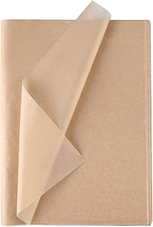 CHRORINE 60 Sheets Kraft Tissue Paper Bulk Brown Wrapping Paper Art Paper Crafts for DIY Project Birthday Holiday Crafts Decor