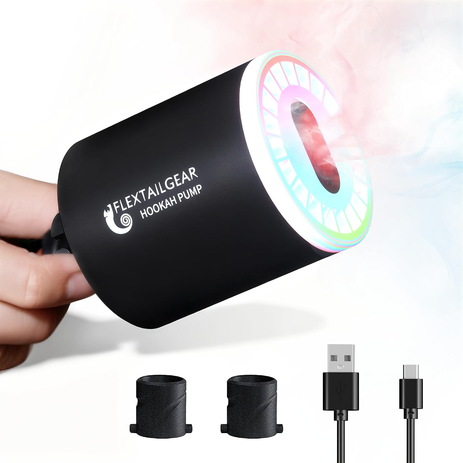 FLEXTAILGEAR Electric Hookah Pump, Portable Shisha Charcoal Helper