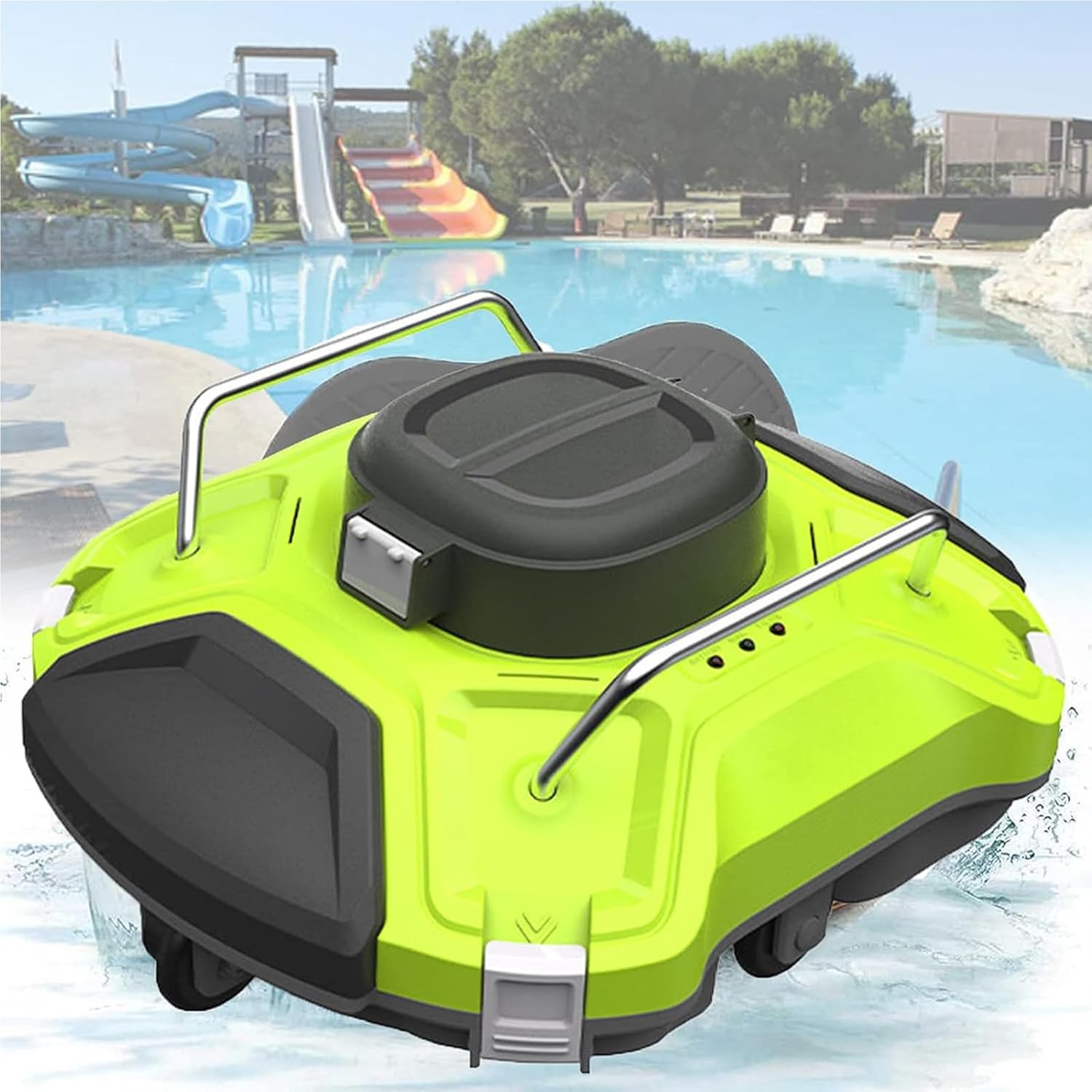 RayGenius Fully Automatic Robotic Pool Cleaner Wall-Climbing Underwater Cleaner with Intelligent Navigation, Ideal for All Types Of Above-Ground Pools