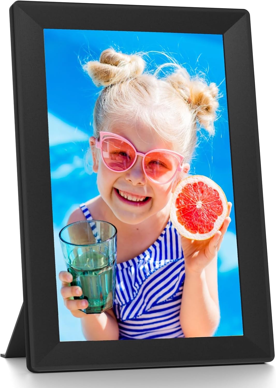 Uhale 10.1inch Digital Picture Frame WiFi Smart Touch Screen Digital Photo Frame 1280 * 800 IPS HD Display Screen Electronic Photo Frame 16GB Storage, Send Photos and Videos Instantly with Uhale