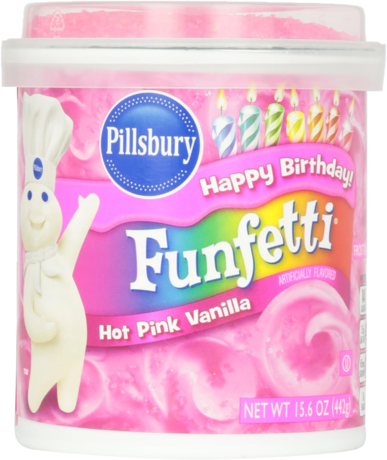 Pillsbury Funfetti Hot PINK VANILLA Frosting 442g