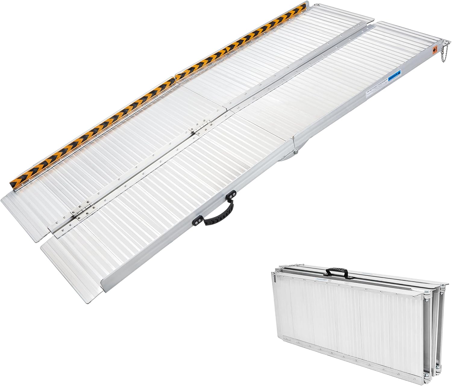 gardhom 6FT Wheelchair Ramp with Support Legs for Steps 15-46cm High