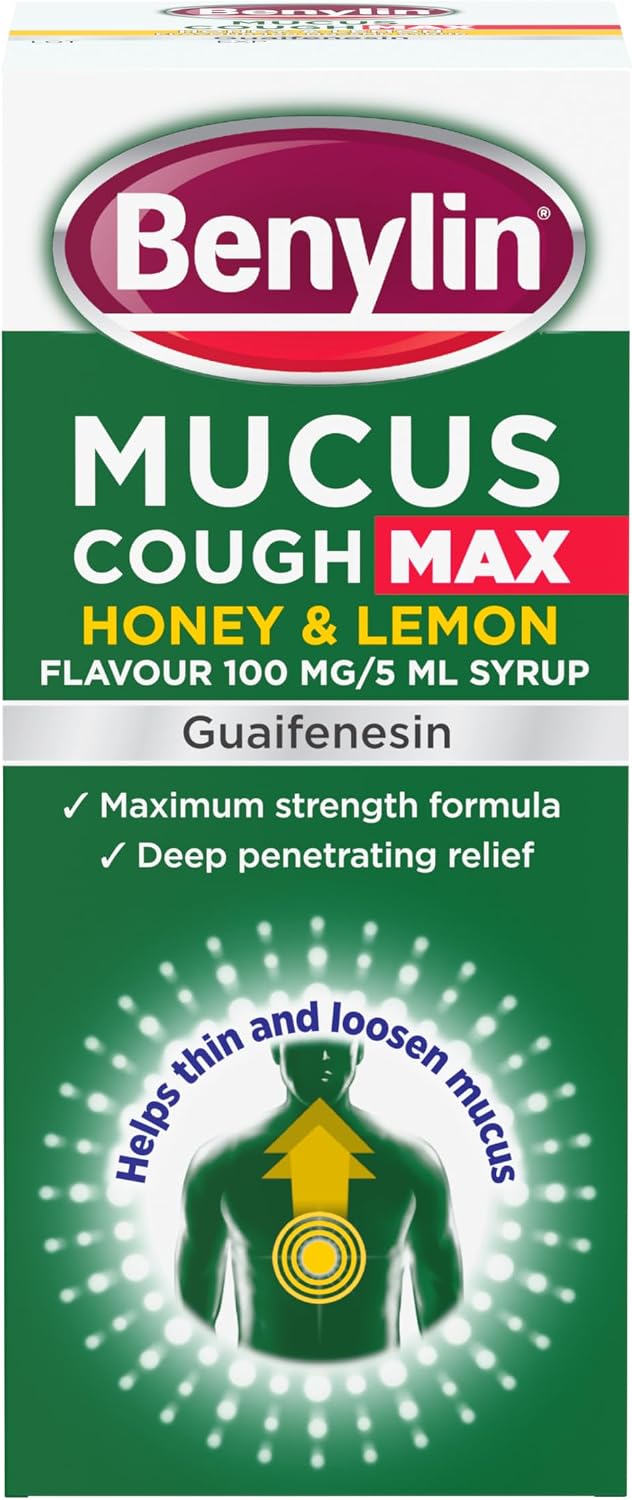 Benylin Mucus Cough Max Honey & Lemon Flavour Syrup 300ml