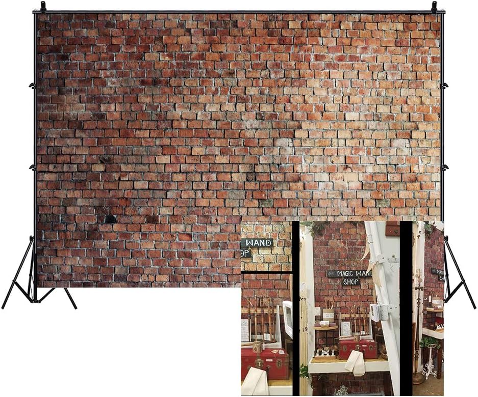 10x8ft Vintage Red Brick Wall Photo Backdrop Newborn Baby Girls Adults Portrait Photography Background Wallpaper Photo Studio Props