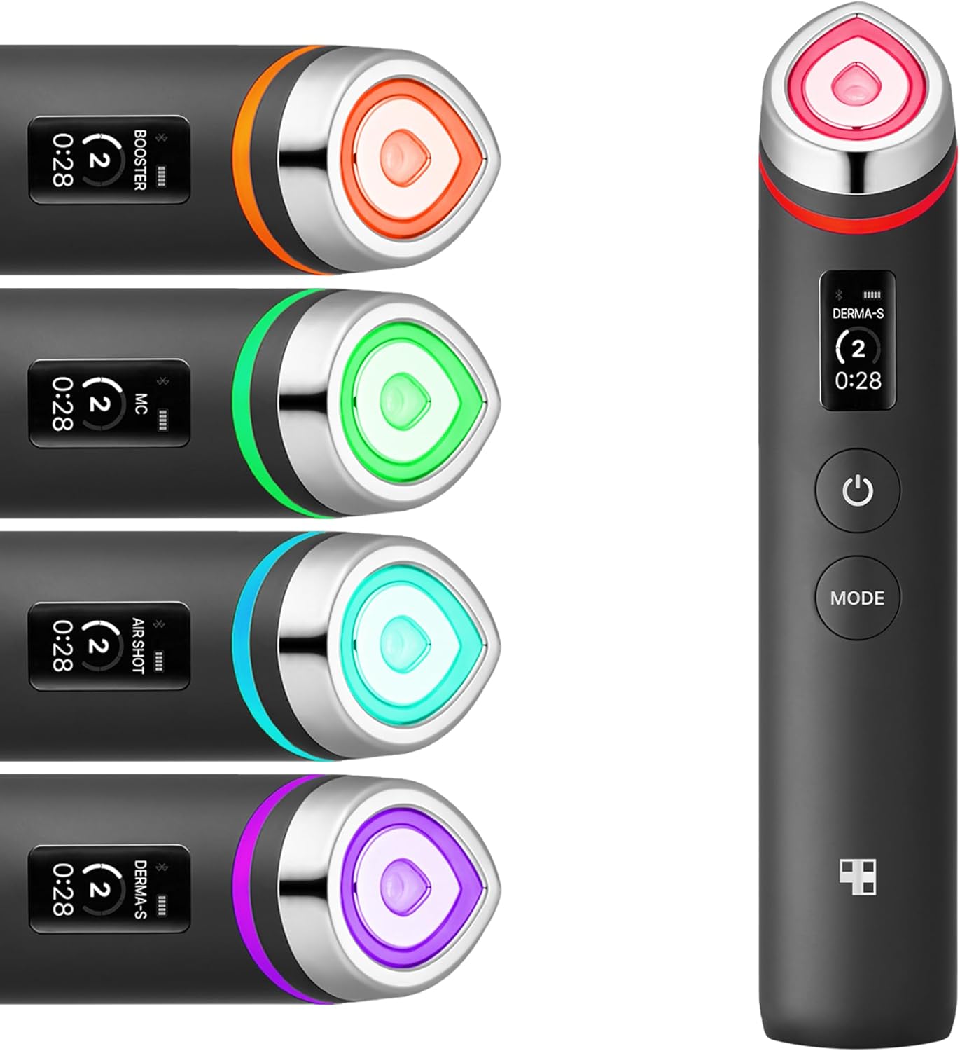 Medicube Age-R Booster Pro - 6-in-1 Total Care LED Therapy Device for Enhanced Absorption, Radiance, Elasticity, Facial Contouring, and Pore Care with 4 Modes - Professional Skincare