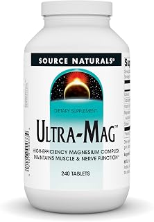Source Naturals Ultra-Mag High-Efficiency Magnesium Complex - Maintains Muscle & Nerve Function - 240 Tablets