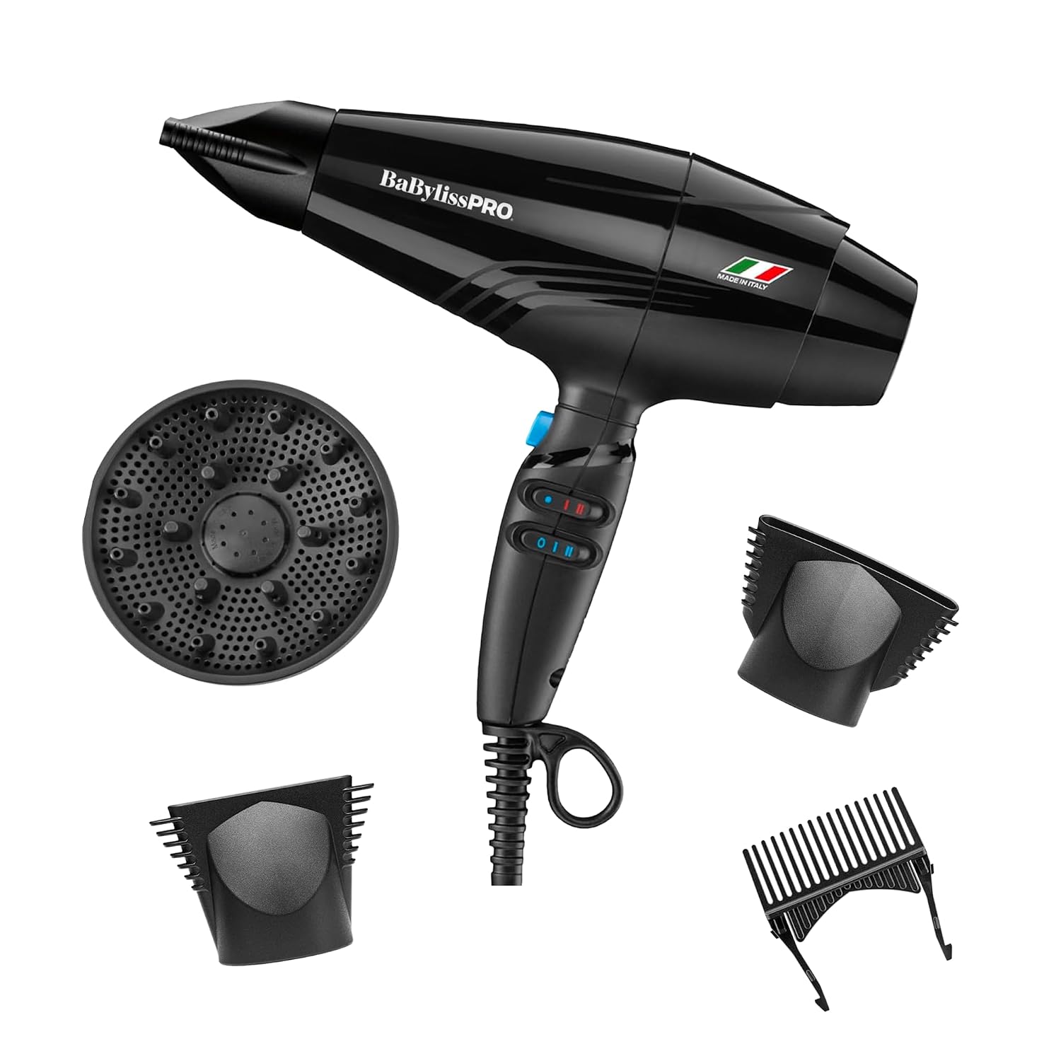 BaBylissPRO Hair Dryer, Nano Titanium Rapido 2000-Watt Blow Dryer, Hair Styling & Appliances, Black, BRAP1