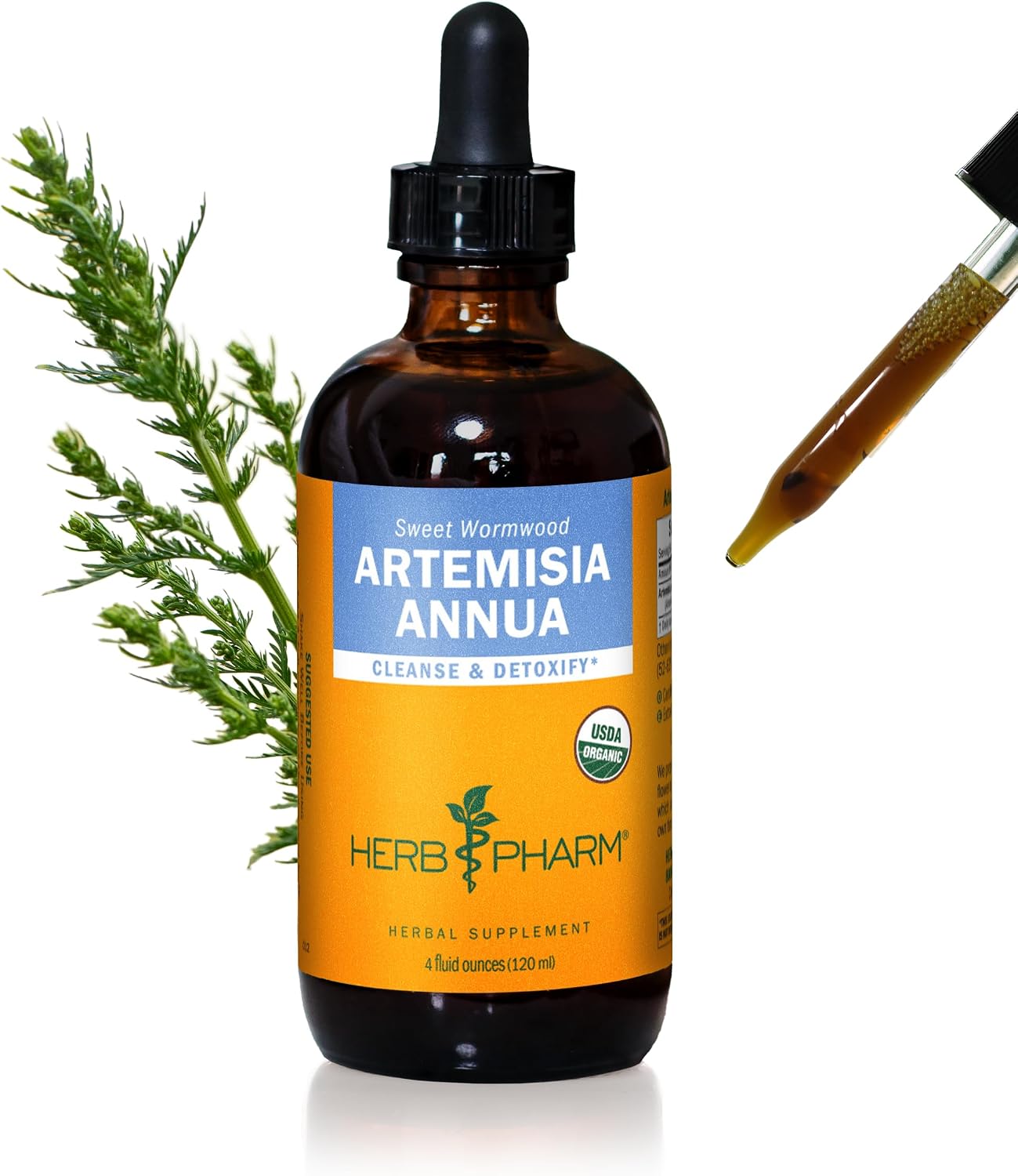 Herb Pharm Certified Organic Artemisia Annua (Sweet Annie) Liquid Extract Drops, 4 Oz