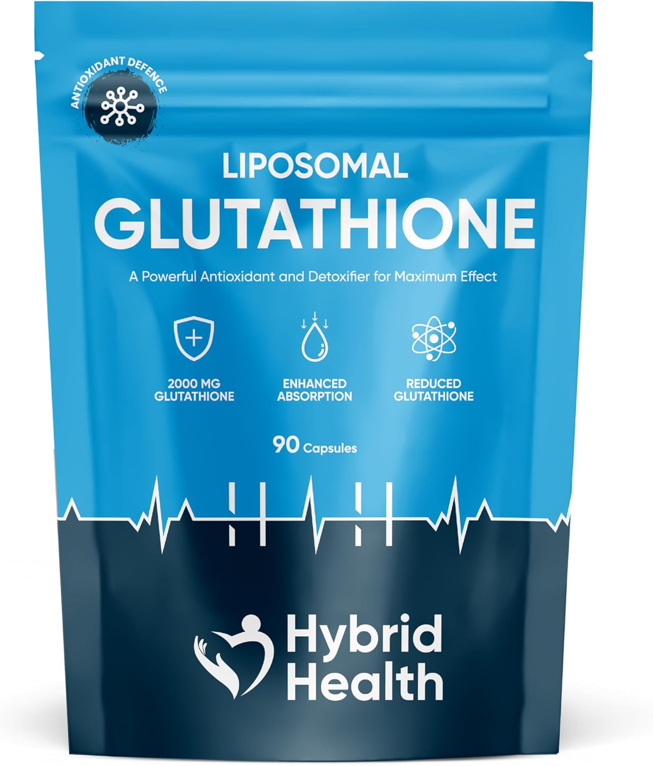Liposomal Glutathione Reduced 90 Capsules | 2000 MG | Enhanced Absorption Glutathione Supplement | Non-GMO Vegan Natural | UK Based Brand