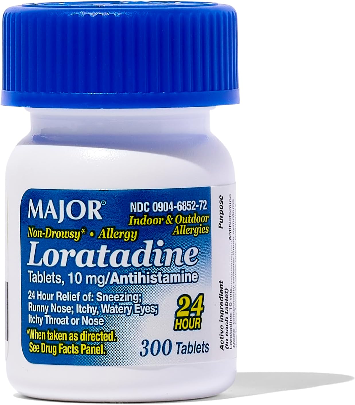 Major Allergy Loratadine 10 mg Tablets - Non-Drowsy Allergy Medicine for Adults and Kids Ages 6+ - Promotes 24-Hour Allergy Relief - Daily Allergy Tablets - Antihistamine - 300 Tablets